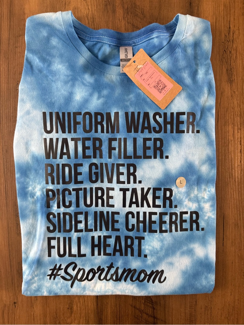 Handmade Sports Mom Tie Dye Graphic Tee NWT Large